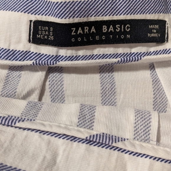 ZARA basics skirt, blue and white, Size S - Picture 6 of 9